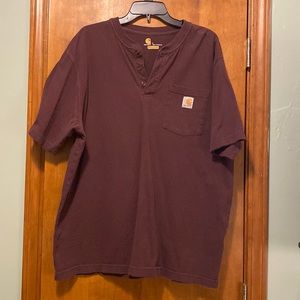Mens Carhartt Short-Sleeve Pocket Henley T-Shirt